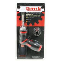 Ratelschroevendraaier pistoolgreep + bits - Mob