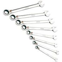 Set van 8 steek-ringsleutels met ratel 12-kant in mm - Sam