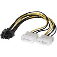 Voedingsadapter Molex naar PCI-E 8-pins - 15 cm