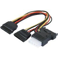 Voedingsplitter SATA naar 2 SATA en 1 Molex - 30 cm
