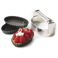 Taartbakvorm langwerpig, geribbeld Exoglass - Set van 12 - Matfer