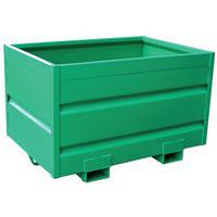 Kiepcontainer - Voor heftruck - Op sokkel of op wielen - 1750 L