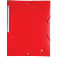 Elastomap CHROMALINE met 3 klep doorschijnende PP 5/10de A4 Exacompta