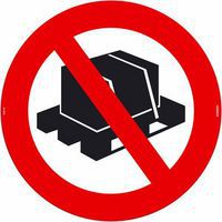 Verbodssticker - Verboden pallet te plaatsen - Systemtext