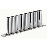 Set van 8 doppen 3/8 in metalen rek - Facom