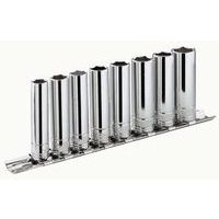 Set van 7 doppen 3/8 in metalen rek - Facom
