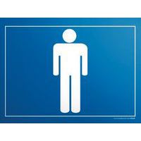 Bord gegraveerd pictogram man