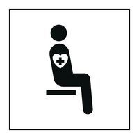 Pictogram voorrang voor mensen met gezondheidsproblemen in Gravoply