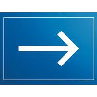 Bord gegraveerd pictogram Pijl