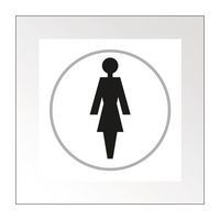 Bord damestoilet in relief en braille