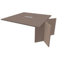 Uitbreiding voor ovale tafel Quatuor met klep voor elektriciteitskast