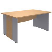 Bureau recht met voetpanelen Quatuor, Type onderstel: Paneel, Totale hoogte: 72 cm, Totale breedte: 140 cm
