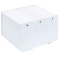 Geperforeerde driedelige scheurkaart van witte pvc - Set van 100 - Sogedex