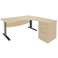 Kwartet-Rechte Return-Box HB-Manutan Expert asymmetrisch bureaupakket