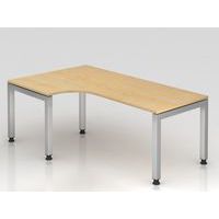 Bureau hoek 90° vierkant U-poot 200 x 120 cm - Hammerbacher