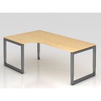 Bureau 90° hoek met O-vormige onderstel - 200x120 cm - Hammerbacher
