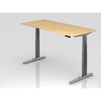 Zit- en stabureau elektrisch 180x80cm XBHM aluminium poot Hammerbacher