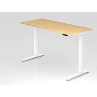 Zit- en stabureau elektrisch 180x80cm XBHM witte poten - Hammerbacher