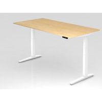 Zit- en stabureau elektrisch 200x100cm XBHM witte poten - Hammerbacher