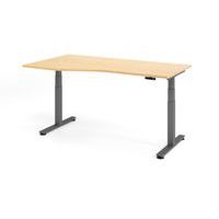 Zit- en stabureau elektrisch - asymmetrisch XDSM18 180x100/80cm