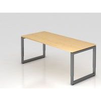 Bureau vierkant met O-vormige onderstel - 180x80 cm - Hammerbacher