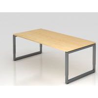 Bureau vierkant met O-vormige onderstel - 200x100 cm - Hammerbacher