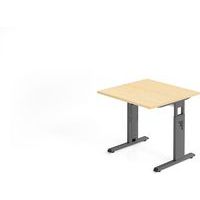 Bureau vierkant met C-vormig voet - 80x80 cm - Hammerbacher