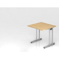 Bureau vierkant met C-vormig onderstel - 80x80 cm - Hammerbacher