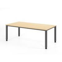 Bureau recht met 4 vierkant poten - 200x100 cm - Hammerbacher