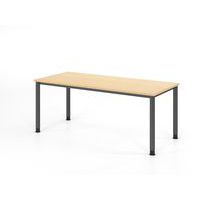 Bureau recht met 4 ronde poten - 180x80 cm - Hammerbacher