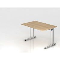 Bureau vierkant met C-vormig onderstel - 120x80 cm - Hammerbacher