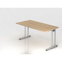 Bureau vierkant met C-vormig onderstel - 160x80 cm - Hammerbacher