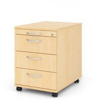 Ladeblok verrijdbaar met 3 laden gebogen handvat D 58cm - Hammerbacher