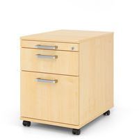 Ladeblok verrijdbaar met 2 laden verchroomd handvat D58cm Hammerbacher