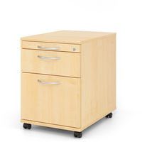 Ladeblok verrijdbaar met 2 laden gebogen handvat D 58cm - Hammerbacher