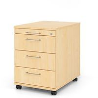 Ladeblok verrijdbaar met 3 laden draadhandvat D 58cm - Hammerbacher