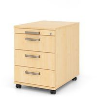 Ladeblok verrijdbaar met 3 laden geribbeld handvat D58cm Hammerbacher