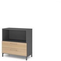 Kast FlexWall + 2 lade met staal sokkelframe - 2 niveau - Hammerbacher