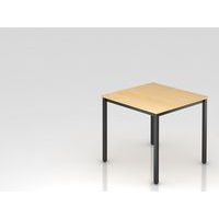 Conferentietafel vierkant zwart poten - 80x80 cm - Hammerbacher