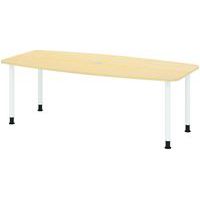 Conferentietafel ton 4 poten 220x105cm wit - Hammerbacher