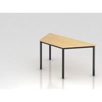 Conferentietafel trapezium zwart poten - 160x69 cm - Hammerbacher