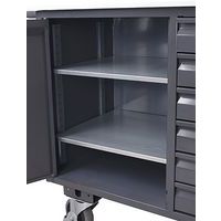 Werkplaatswagen ESD met 1 kast 6 laden zonder rand
