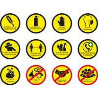 Magneet met symbool voor “houd u aan de gezondheidsvoorschriften” - Smit Visual