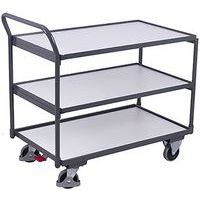 Tafelwagen ESD met 3 laadvlakken en duwbeugel