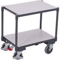 Roller ESD Euronorm met 2 laadvlakken met voetrem