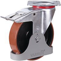 Zwenkwiel met rem van polyurethaan 200 x 50 mm - Variofit