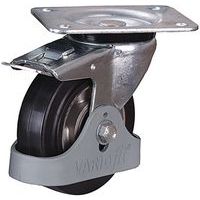 Zwenkwiel met rem van elastisch massief rubber, 125 x 40 mm - Variofit