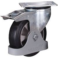 Zwenkwiel met rem van elastisch massief rubber, 160 x 50 mm - Variofit