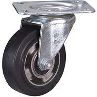 Zwenkwiel elastisch rubber 125 x 40 mm zwart - Variofit