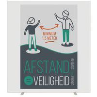 Scheidingswand met informatie Covid-19 - Paperflow